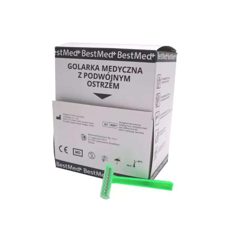 Maszynka jednorazowa medyczna z podwójnym ostrzem Maszynka jednorazowa medyczna z podwójnym ostrzem
