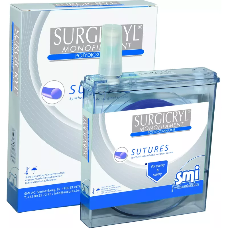 Nić wchłanialna Surgicryl PDO monofilament fioletowa