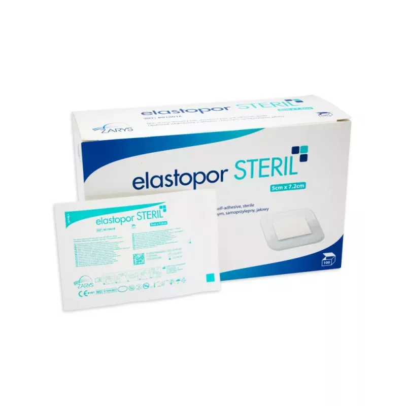 Opatrunek z wkładem chłonnym Elastopor STERIL 5 x 7,2 cm, 100 szt.