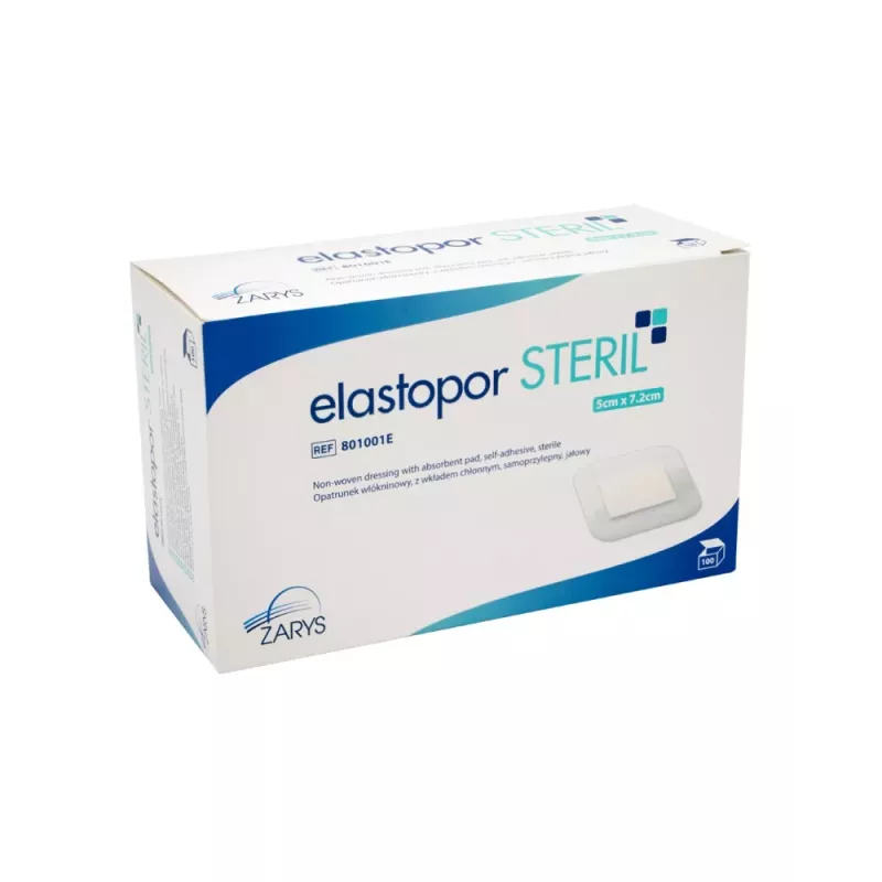 Opatrunek z wkładem chłonnym Elastopor STERIL 5 x 7,2 cm, 100 szt.