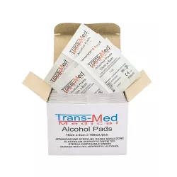 Gaziki nasączone alkoholem, jałowe, 10 x 6 cm, 100 szt.