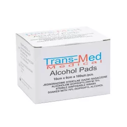 Gaziki nasączone alkoholem, jałowe, 10 x 6 cm, 100 szt.