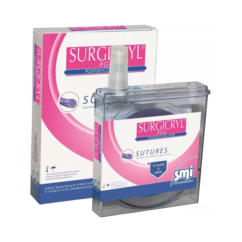 Nić wchłanialna Surgicryl PGA multifilament fioletowa