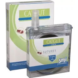 Nić wchłanialna Catgut chromowana brązowa