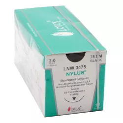 Nici Nylus® niewchłanialne z igłą, 12 saszetek