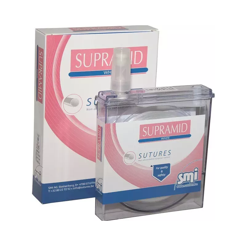 Nić niewchłanialna Supramid w roztworze w kolorze białym