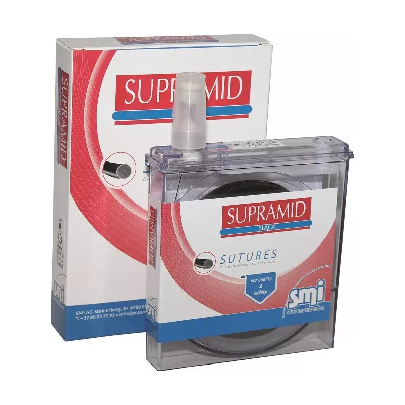 Nici niewchłanialne Supramid w kolorze czarnym Nici niewchłanialne Supramid w kolorze czarnym