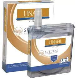 Nić niewchłanialna Linafil (len) multifilament beżowy