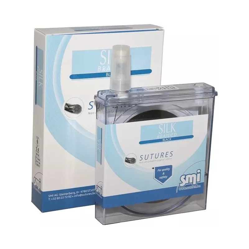 Nić niewchłanialna jedwab w kolorze czarnym