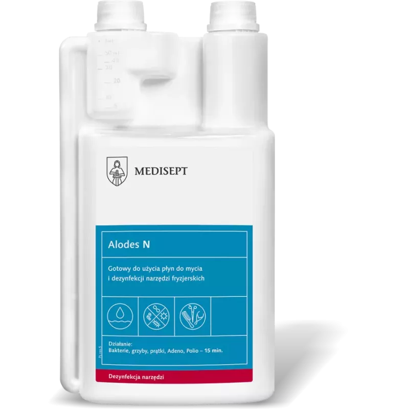 Alodes N płyn do mycia i dezynfekcji narzędzi fryzjerskich, 1 l