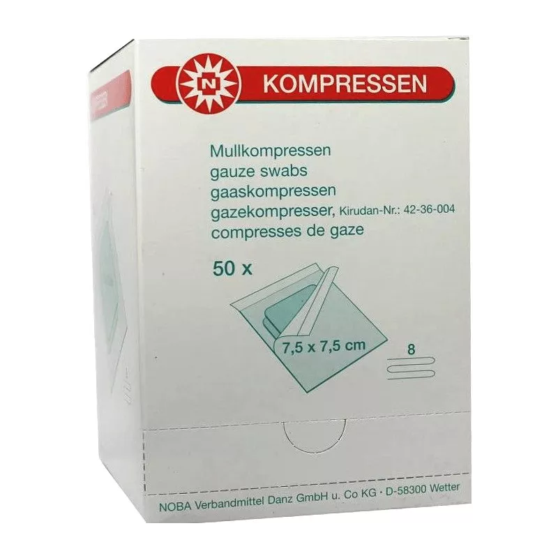 Kompresy gazowe sterylne, 8-warstwowe, 50 x 2 szt.