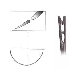Igła trójkątna 1/2 koła, oczko sprężynujące, 12 szt.