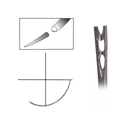 Igła trójkątna 3/8 koła, oczko sprężynujące, 12 szt.