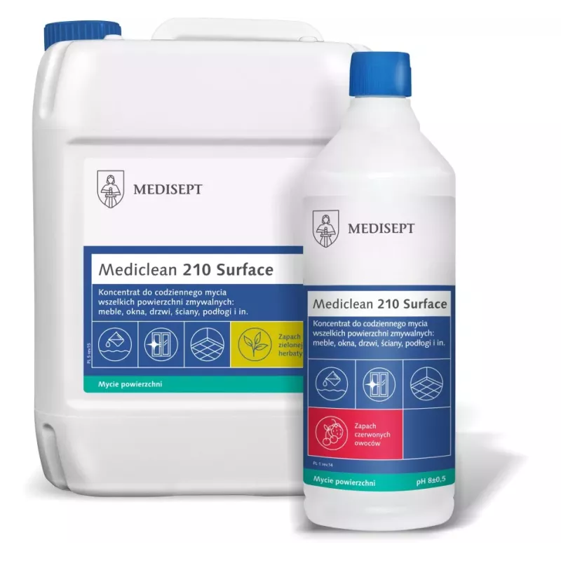 MEDICLEAN 210 Surface zielona herbata Koncentrat do mycia powierzchni zmywalnych, 1 l