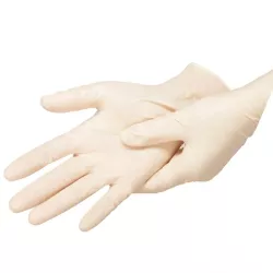 Rękawice lateksowe bezpudrowe, 100 szt.
