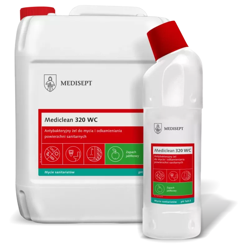 MEDICLEAN 320 WC Antybakteryjny żel do mycia i odkamieniania, 750 ml