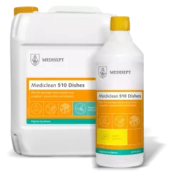 MEDICLEAN 510 Dishes Płyn do ręcznego mycia naczyń oraz urządzeń i powierzchni kuchennych, 1L