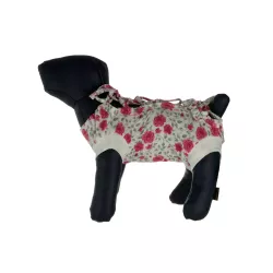 Opatrunek, koszulka pooperacyjna w kwiatki