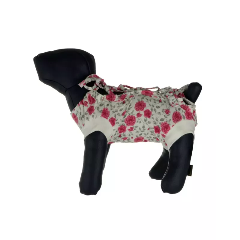 Opatrunek, koszulka pooperacyjna w kwiatki