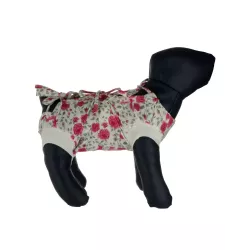 Opatrunek, koszulka pooperacyjna w kwiatki