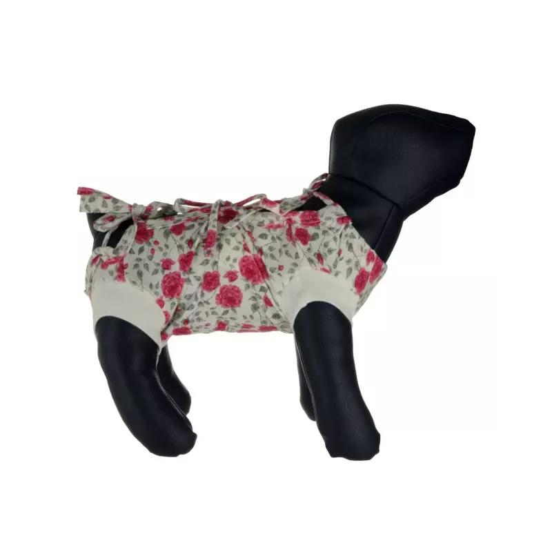 Opatrunek, koszulka pooperacyjna w kwiatki