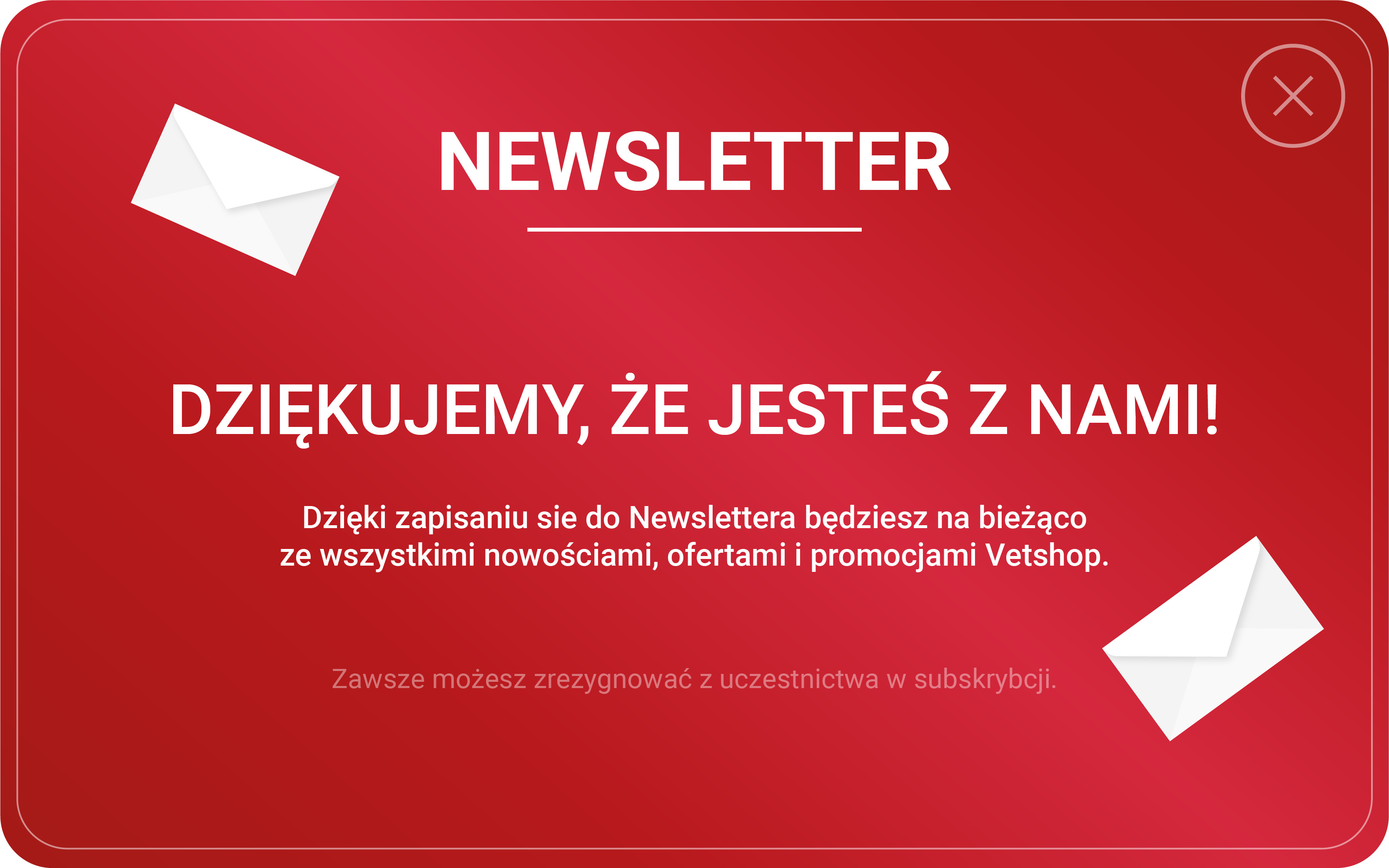 Dziękujemy, że jesteś z nami!